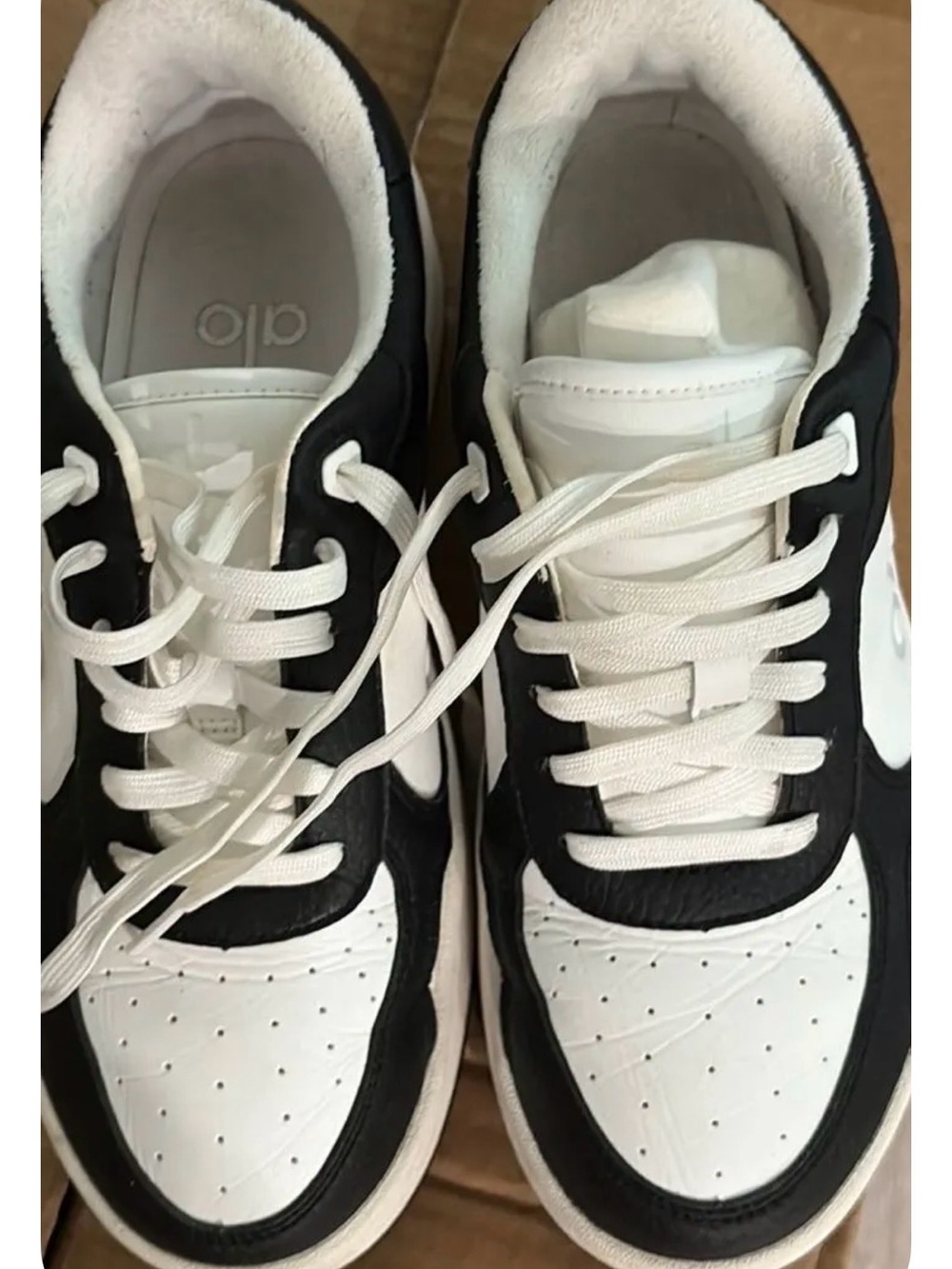 ALO Yoga Black and White Women's Retro-Style Sneakers